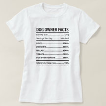Funny Dog Owner Facts Nutrition Label Dog Mum