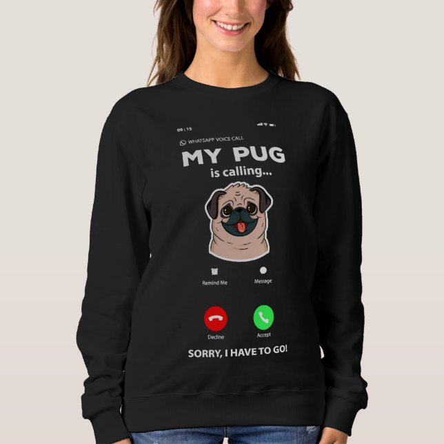 Funny Dog Owner Funny Pug Dog Pug Dog Owner Gift C Sweatshirt (Front)
