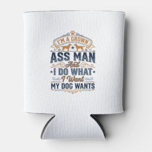 Funny Dog Owner Quote Vintage Vector Design_1 Can Cooler