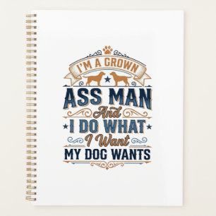 Funny Dog Owner Quote Vintage Vector Design_1 Planner