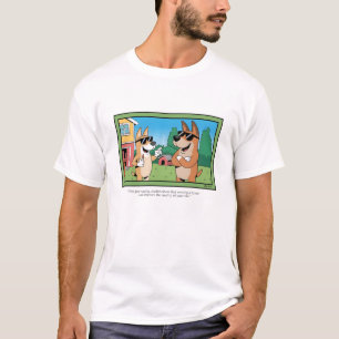 Funny Dog Owning Human Cartoon Quote T-Shirt