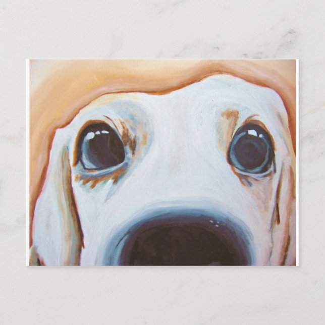 Funny Dog Painting Postcard (Front)