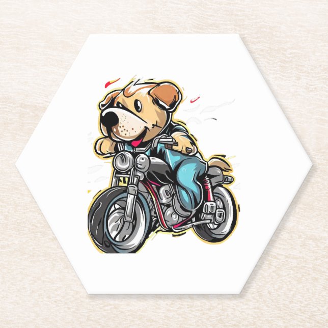 funny dog paper coaster (Front)