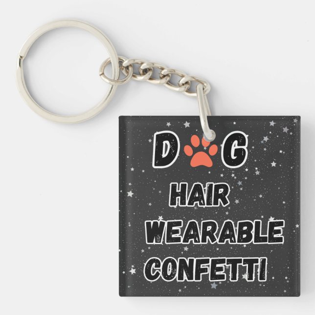 Funny Dog Parent Quote Dog Mum Dad Charm Key Ring (Front)