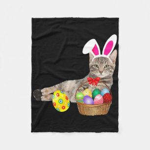 Funny Dog Paw Bunny Happy Easter Day Cat Mum Dad P Fleece Blanket
