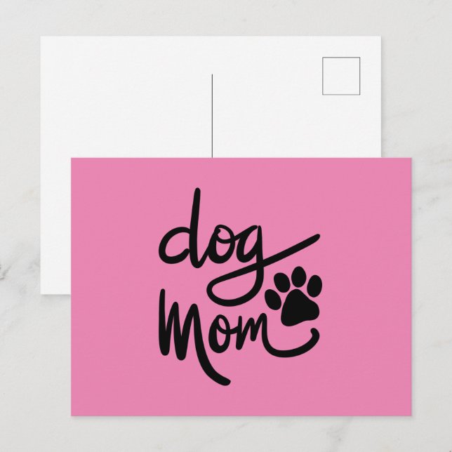 Funny Dog Paw Dog Mum Postcard (Front/Back)