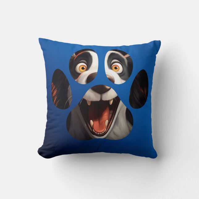 Funny Dog Paw Face Cushion (Front)