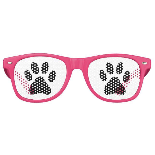 Funny dog paw print animal party shades sunglasses (Front)