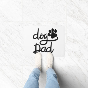 Funny Dog Paw Print Dog Dad Doormat