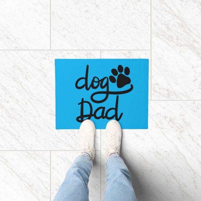 Funny Dog Paw Print Dog Dad Doormat (Indoor)