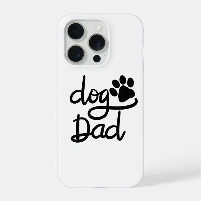 Funny Dog Paw Print Dog Dad iPhone Case (Back)