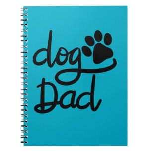 Funny Dog Paw Print Dog Dad Notebook