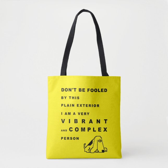 Funny Dog Personality Typography Quote Tote Bag (Front)