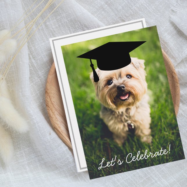 Funny Dog Photo Graduation Party - Use Your Photo Invitation (Creator Uploaded)