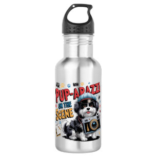 Funny Dog Photographer Design 532 Ml Water Bottle