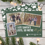 Funny Dog Pictures Personalised Christmas Photo  Holiday Card<br><div class="desc">Spread holiday cheer with a touch of humour with our Funny Dog Pictures Personalised Christmas Photo Holiday Card. Featuring a minimalist design and a green Christmas theme, this modern card showcases your furry friend front and centre, making it the perfect way to celebrate the season with personalised charm. Whether you're...</div>