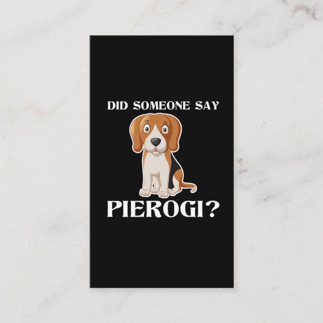 Funny Dog Pierogi Polish Food Poland Cuisine Business Card (Front)