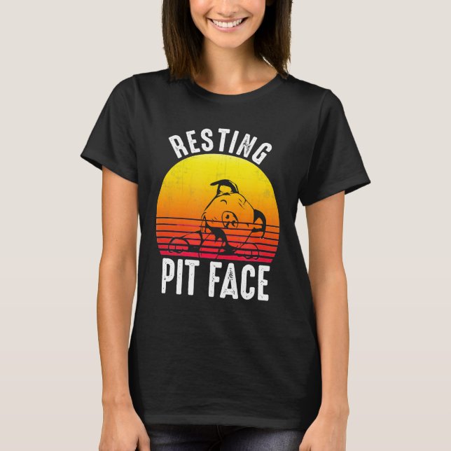 Funny Dog Pitbull Resting Pit Face For Men Women T-Shirt (Front)