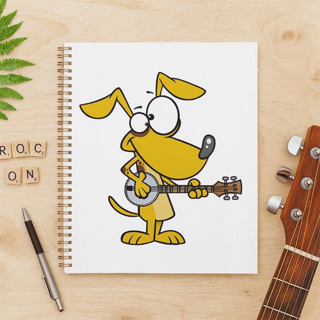 Funny Dog Playing Banjo Music Planner (Creator Uploaded)