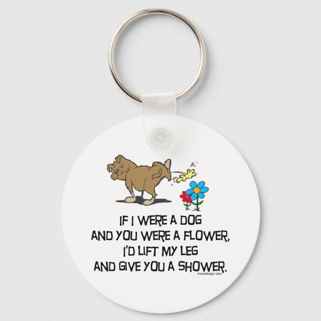 Funny Dog Poem Key Ring (Front)