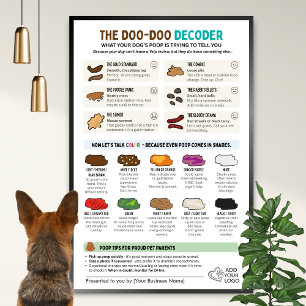 Funny Dog Poop Wall Chart for Pet Professionals