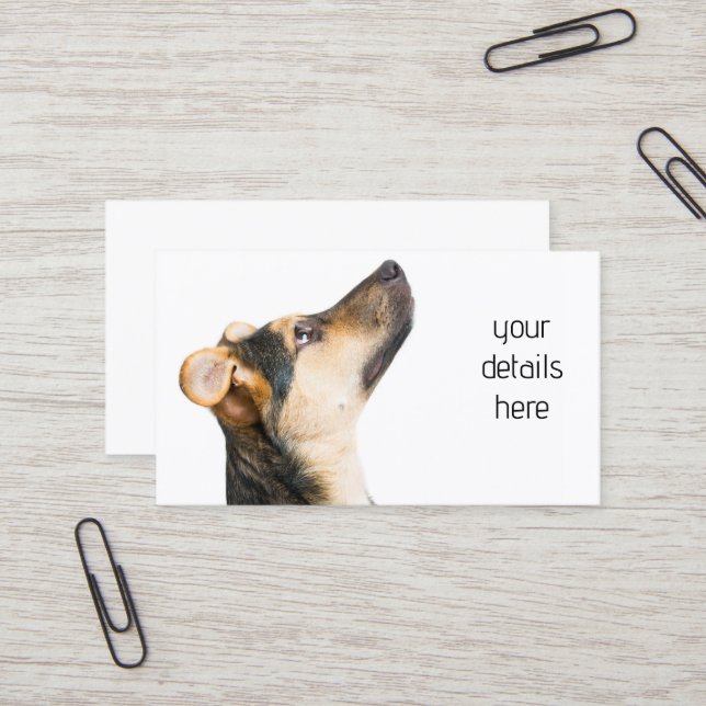 Funny dog puppy business card (Front/Back In Situ)
