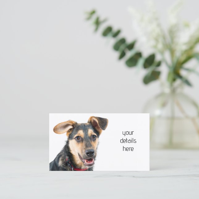 Funny dog puppy business card (Standing Front)