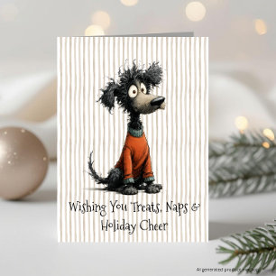 Funny Dog Quirky Puppy Holiday Card