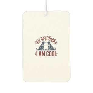Funny Dog Quote Vintage Engraving T-Shirt Design_1 Car Air Freshener