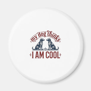 Funny Dog Quote Vintage Engraving T-Shirt Design_1 Magnet