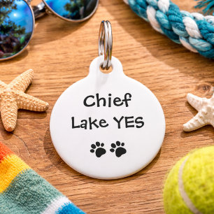 Funny Dog Quote with Phone Number   Custom Pet Tag