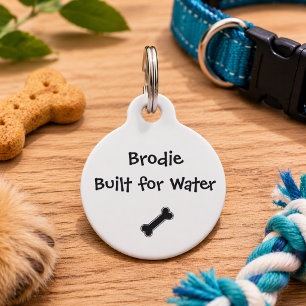 Funny Dog Quote with Phone Number   Custom  Pet Tag