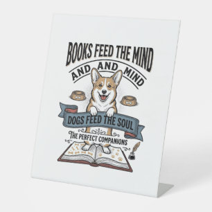 Funny Dog Reader Vintage Engraving Tee for Book Lo Pedestal Sign