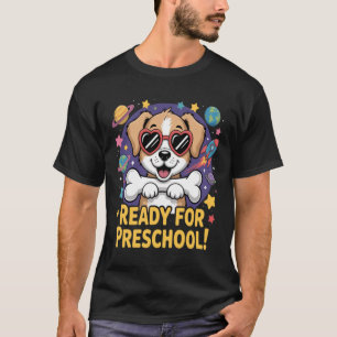 Funny Dog Ready For Preschool Vibes Back To School T-Shirt