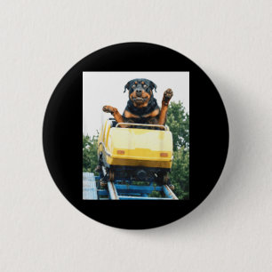 Funny Dog Roller Coaster Meme Silly Graphic 6 Cm Round Badge