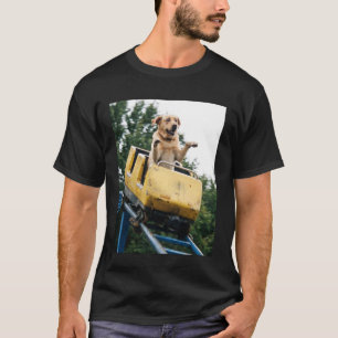 Funny Dog Roller Coaster Meme Silly Graphic Labrad T-Shirt