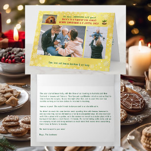 Funny Dog Ruff Year 3 Photos Merry Xmas Golden Card