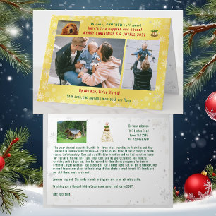 Funny Dog Ruff Year We've Moved 4 Photos Golden Card