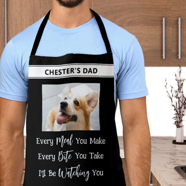 Funny Dog Saying Your Photo Dog Dad Mum Apron (Creator Uploaded)