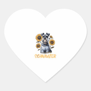 Funny Dog Schnauzer Heart Sticker