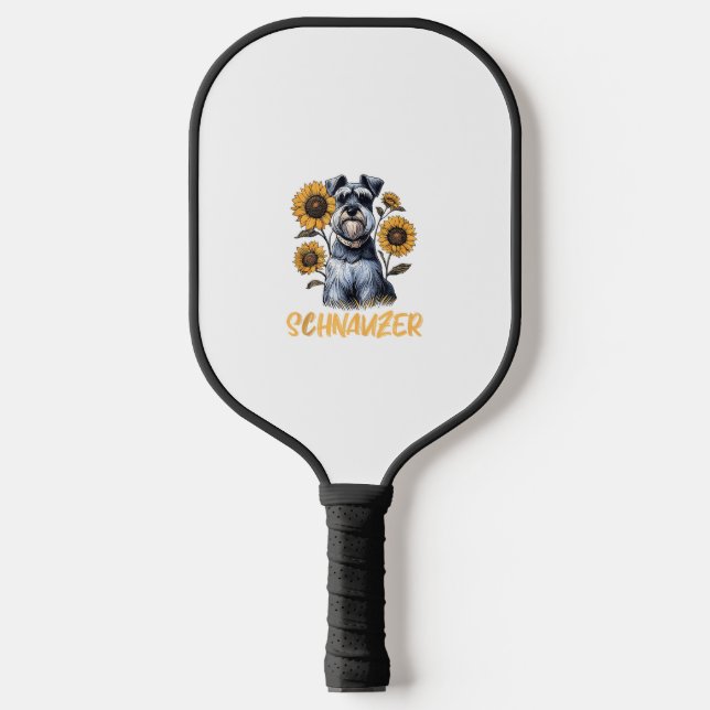 Funny Dog Schnauzer  Pickleball Paddle (Front)