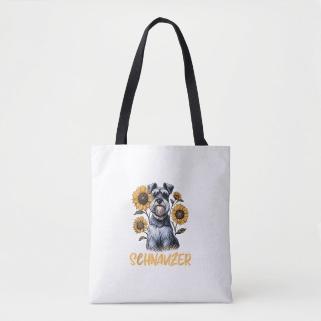 Funny Dog Schnauzer  Tote Bag (Front)