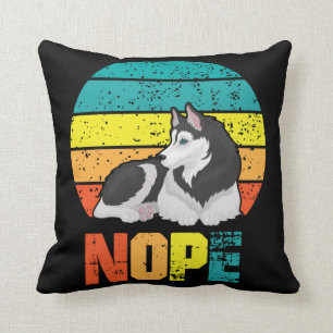Funny Dog Stubborn Husky Lazy Puppy Cushion