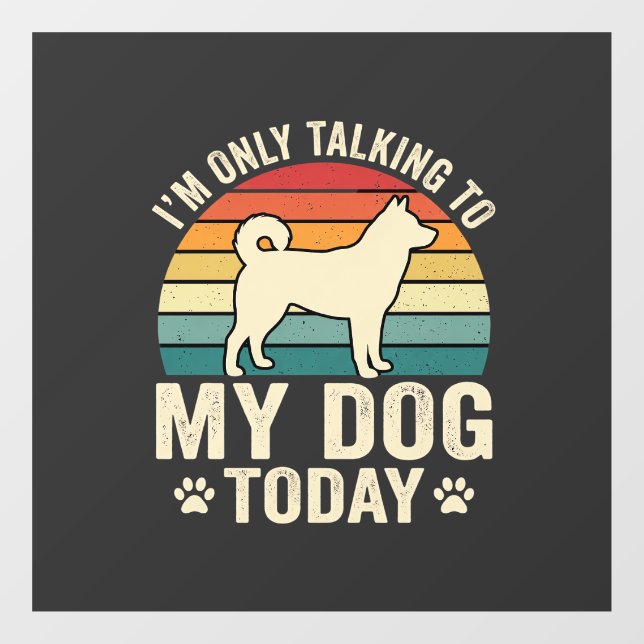 Funny Dog Talking Retro Sunset (Sheet)
