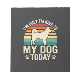 Funny Dog Talking Retro Sunset Notepad