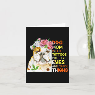 Funny Dog Tattooed Mum T Apparel Dog Mum With Tatt Card