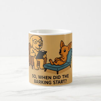 Funny Dog Therapist Cartoon Coffee Mug