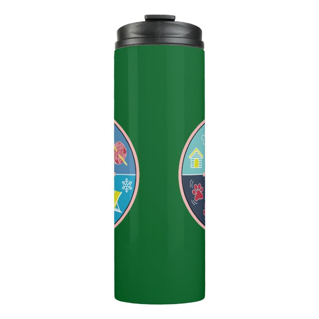 Funny dog thermal tumbler (Front)