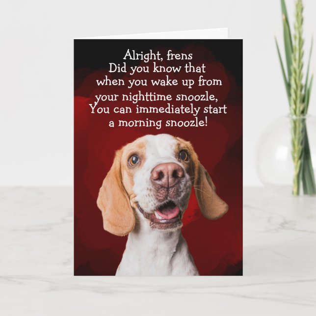 Funny dog thought  card (Front)