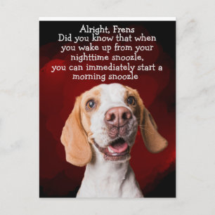 Funny dog thought postcard